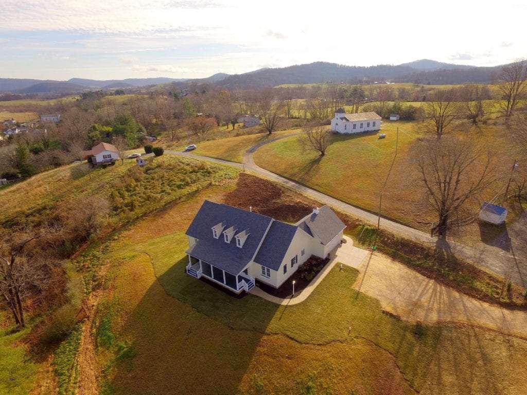 Nature front of custom home