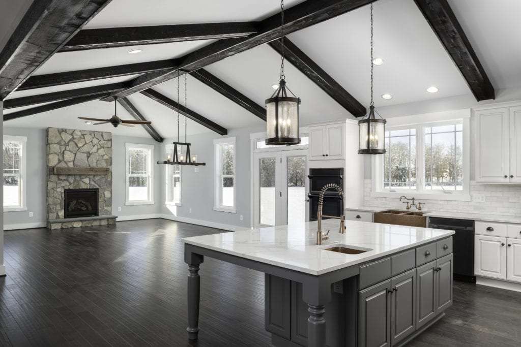 kitchen of custom home