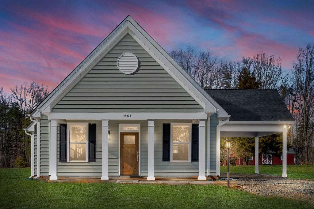 Gorgeous front of custom home