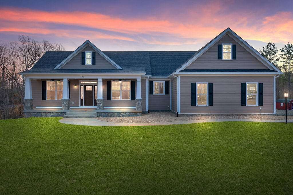 Stunning front of custom home